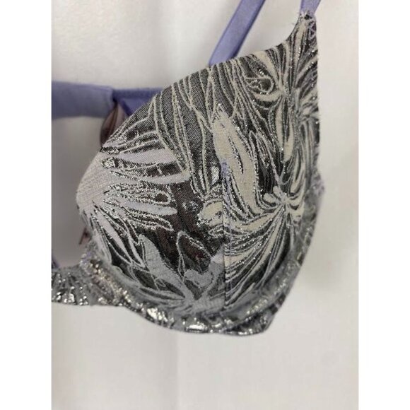Victoria's Secret Dream Angels Silver/ Lavender Push Up Bra 32C. - Picture 3 of 8